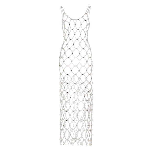 Paco Rabanne Chain Link Celebrity Luxury Dress With Sequin Embellishments - Picture 1 of 8